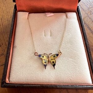 Elegant 14k Butterfly Pendant Necklace